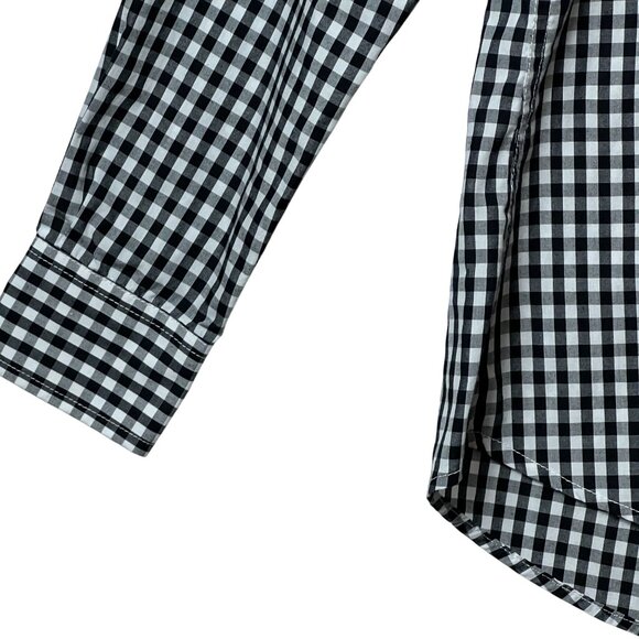 Chef Works Black & White Gingham Long Sleeve Button-Up Shirt S - Picture 6 of 11